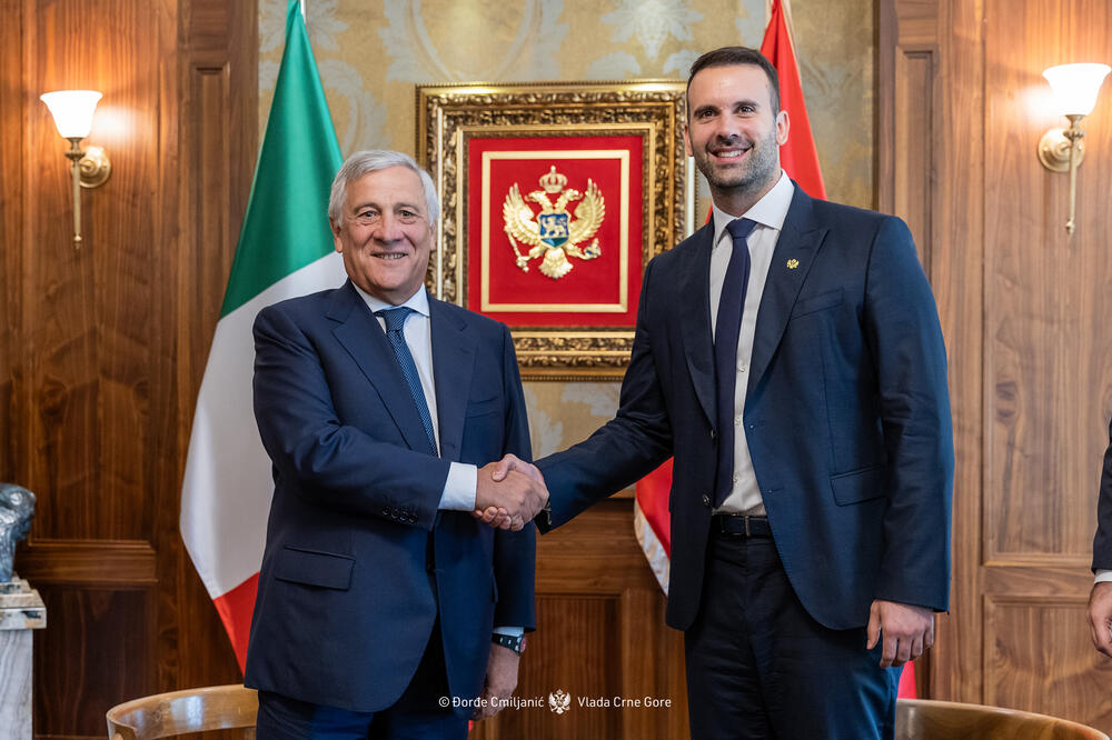 Tajani i Spajić, Foto: Đorđe Cmiljanić/Vlada Crne Gore