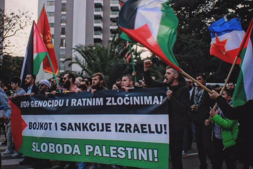 Sa jednog od prethodnih protesta podrške palestinskom narodu, Foto: Pokret solidarnosti sa Palestinom