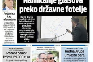 Naslovna strana "Vijesti" za 24. septembar 2024.