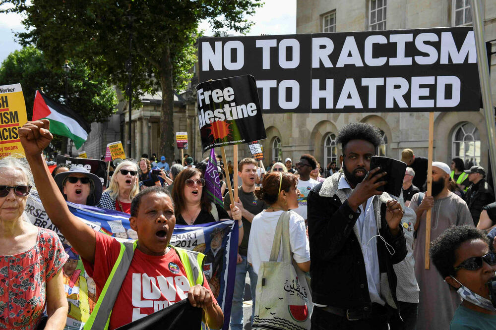 Protest protiv rasizma u Londonu, Foto: Rojters