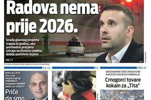 Naslovna strana "Vijesti" za 27. septembar 2024.