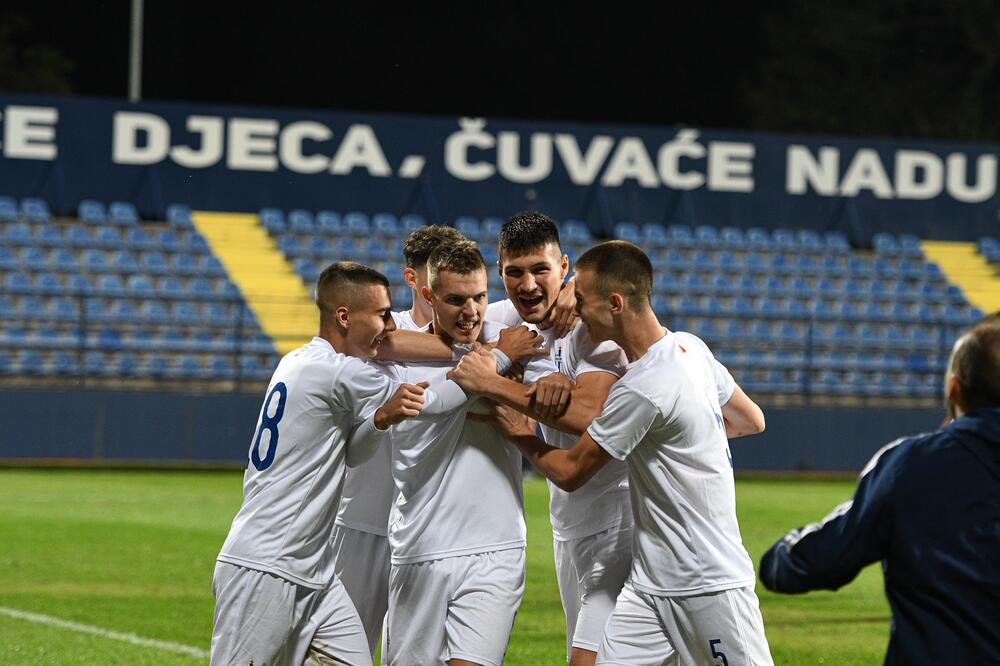 Dječaci Budućnosti tokom meča sa Dinamom u 1. kolu LŠ, Foto: FK Budućnost/Rusmin Radič