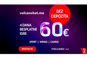 Volcanobet: Četiri dana besplatne igre sa bonusom od 60€