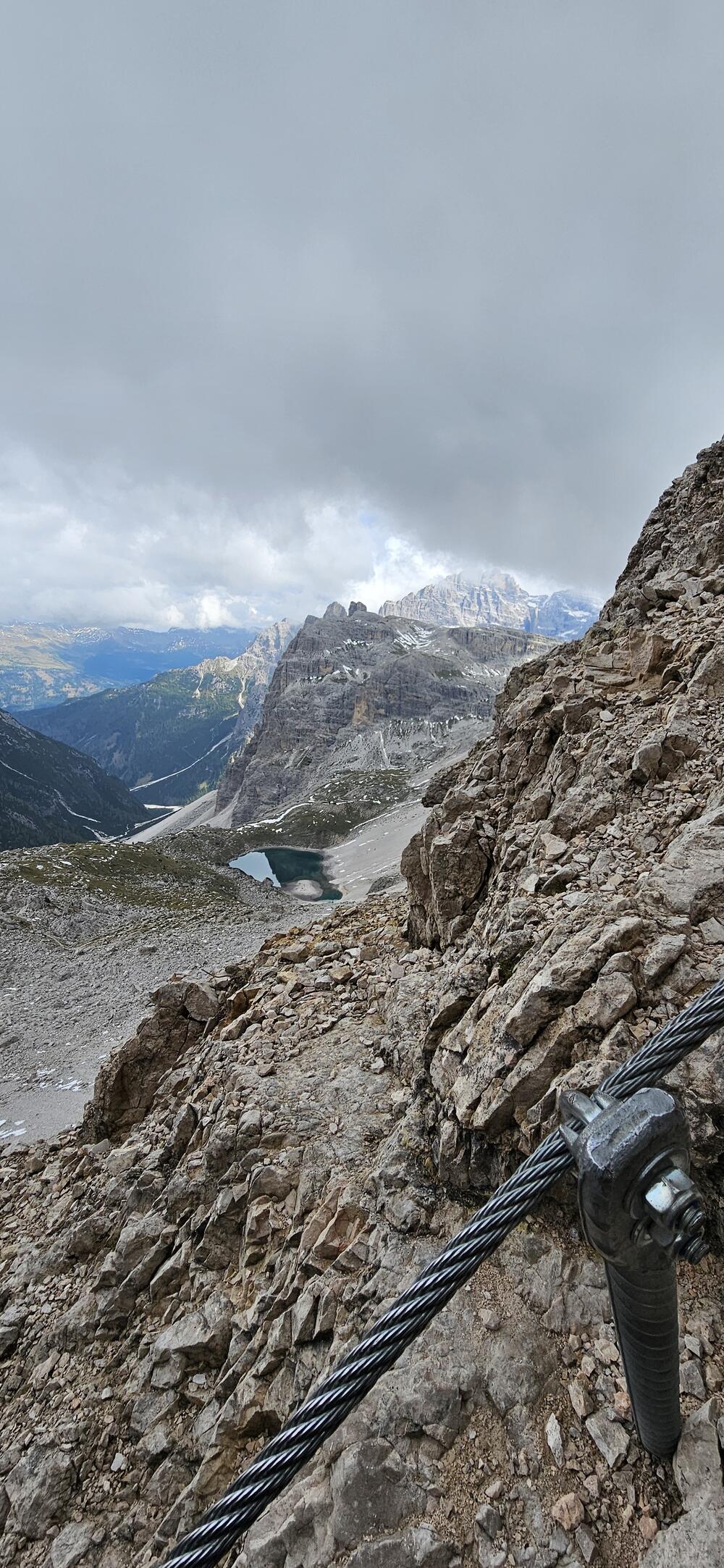 Spuštanje feratom sa vrha Monte Paterno