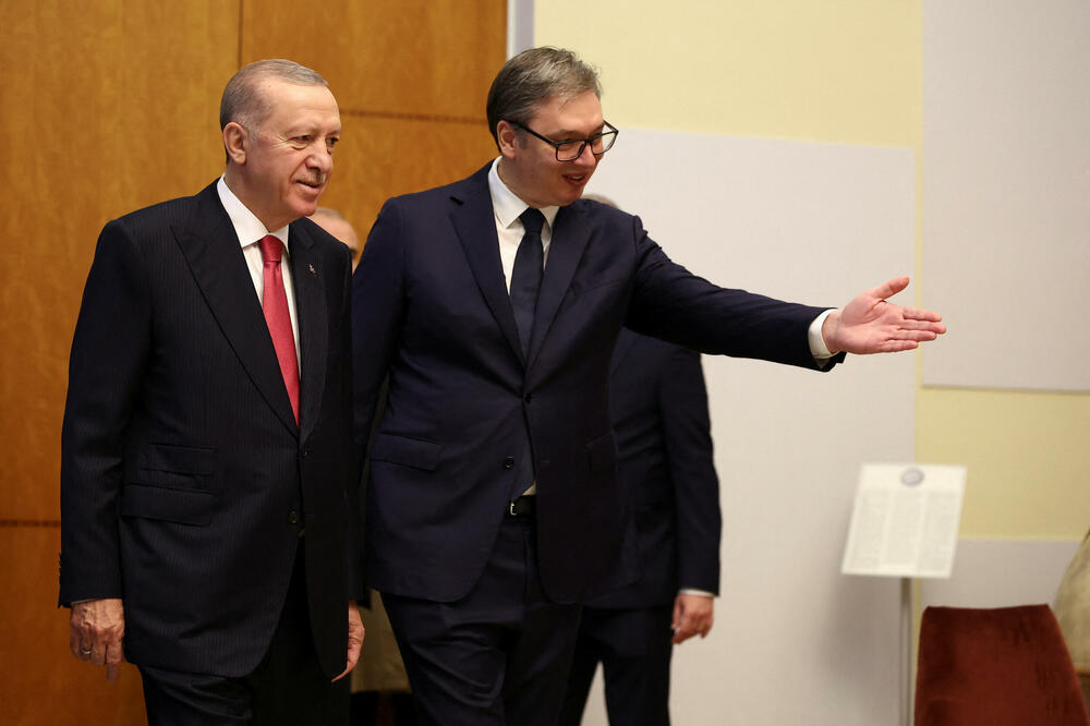 Erdogan i Vučić juče u Beogradu, Foto: Rojters