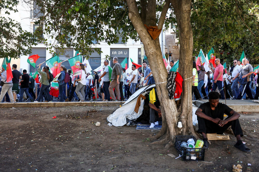 Sa protesta partije CHEGA protiv "nekontrolisanih migracija i nesigurnosti na ulicama" u Lisabonu, Foto: REUTERS