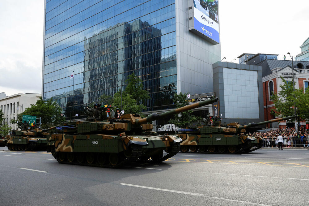 Tenkovi južnokorejske vojske na ulicama Seula: Detalj sa parade održane 1. oktobra, Foto: Reuters