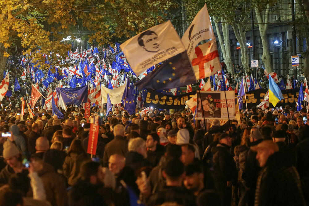 Detalj sa skupa u Tbilisiju, Foto: Reuters