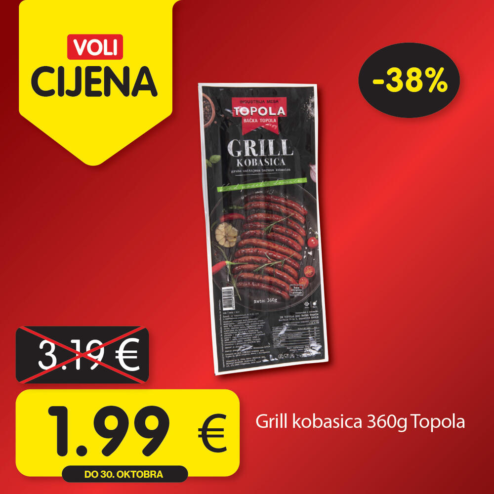 <p>Širok izbor proizvoda po najpovoljnijim cijenama na tržištu u svim Voli i Naš diskont marketima.</p>