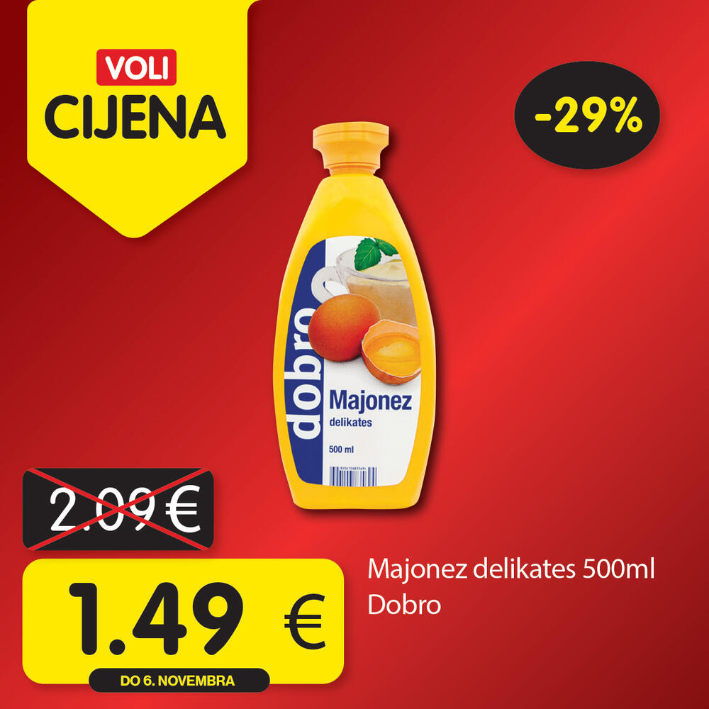 <p>Širok izbor proizvoda po najpovoljnijim cijenama na tržištu u svim Voli i Naš diskont marketima.</p>