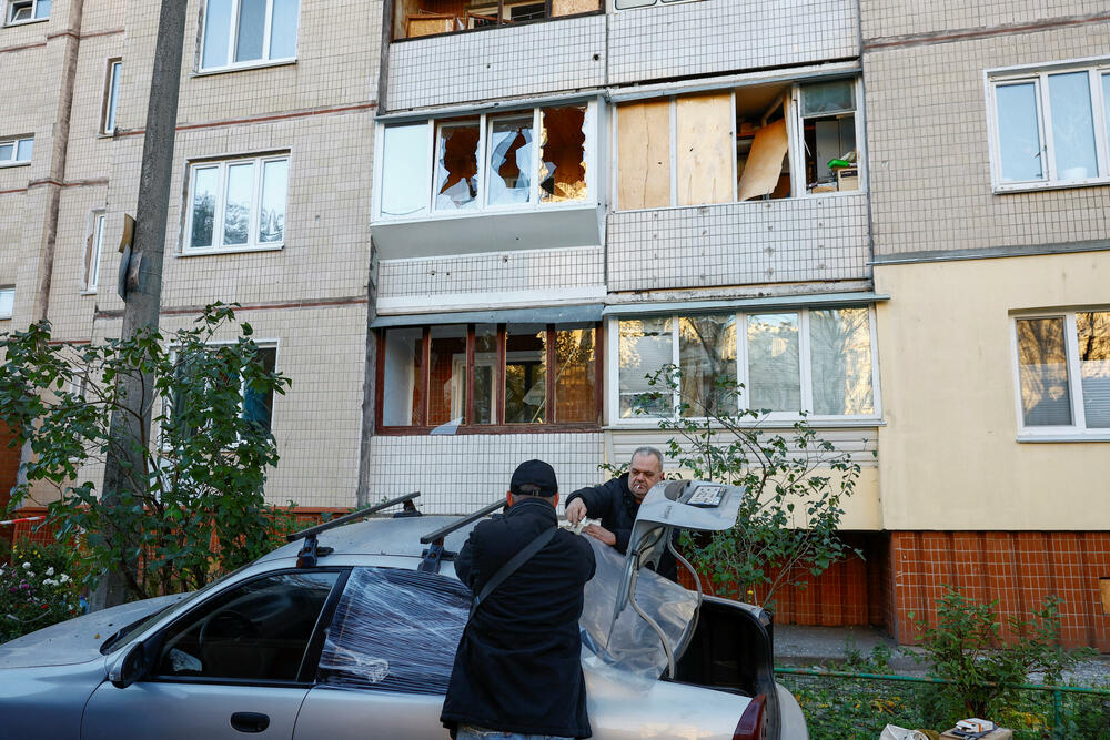 <p>Sergej Popko, načelnik gradske vojne uprave je rekao da je više od 30 dronova oboreno u glavnom gradu Ukrajine i oko njega u posljednjem napadu </p>