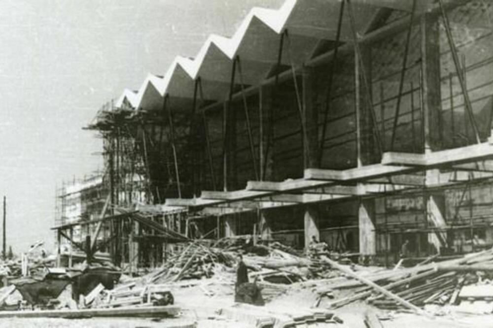 Željeznička stanica u Novom Sadu u vrijeme izgradnje, Foto: Istorijski arhiv Novog Sada