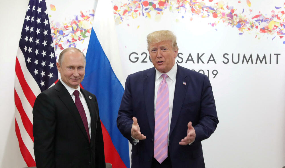 Putin i Tramp na samitu G20 u Osaki 2019.