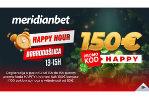 Meridianbet: Pokloni u pravom trenutku – iskoristi svoj Happy hour!