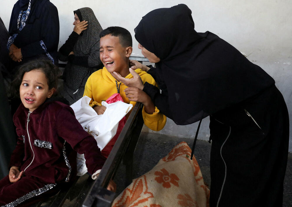 From the funeral of the victims of yesterday's Israeli attack in Gaza