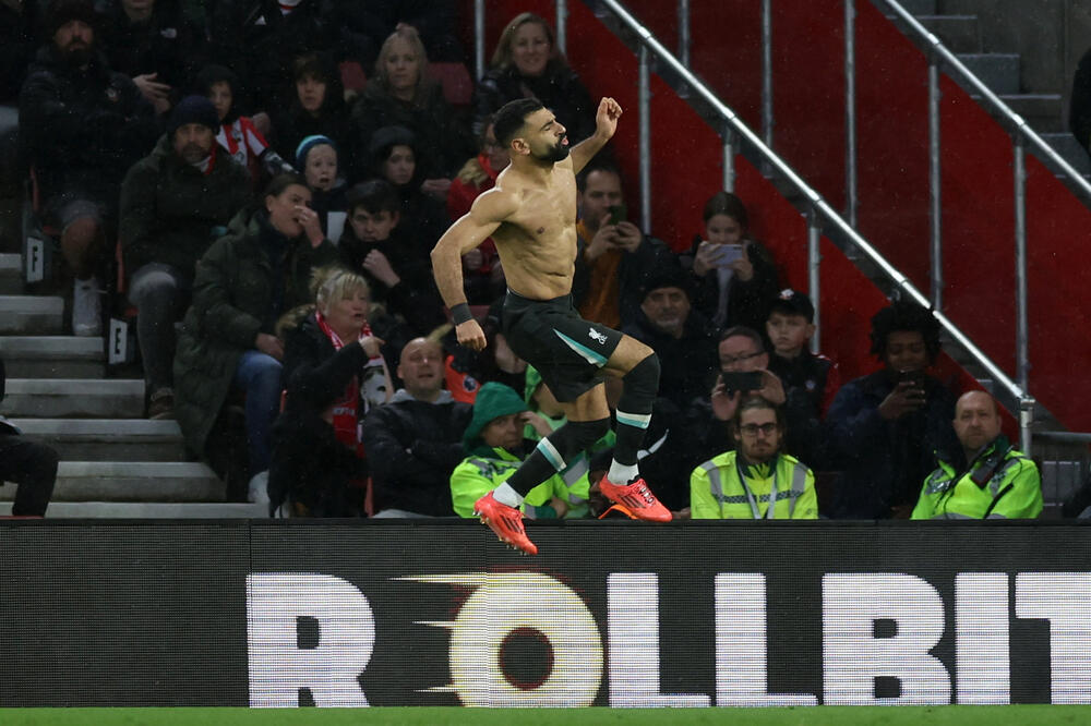 Mohamed Salah proslavlja gol, Foto: Reuters