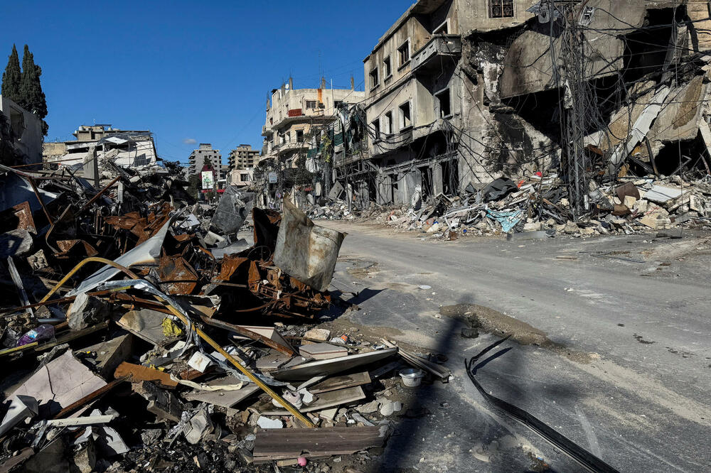 Oštećene zgrada, nakon izraelskih napada, u Nabatiju, južni Liban, Foto: Reuters