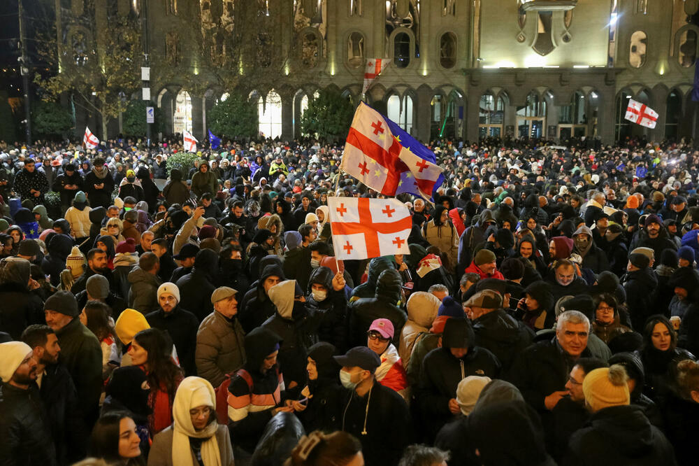 Sa protesta pristalica gruzijske opozicije, Foto: Reuters