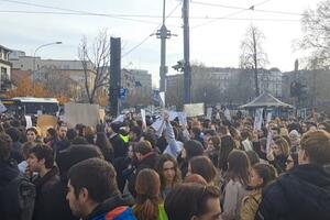 VIDEO Beograd: Automobilom upao na blokadu ispred Farmaceutskog...