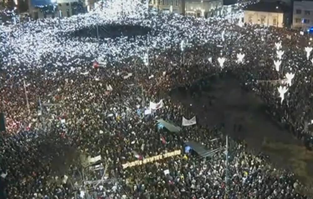 Sa protesta u Beogradu