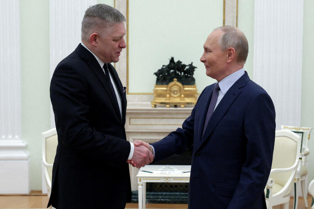 Putin i Fico u nedjelju u Moskvi, Foto: Rojters