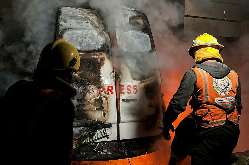 Detalj nakon napada na novinare, Foto: Reuters