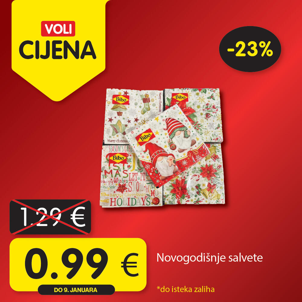 <p>Uživajte u opuštenoj trgovini jer Voli štedi vaš kućni budžet! Obratite pažnju na nove Voli cijene u svim VOLI i Naš diskont marketima.</p>