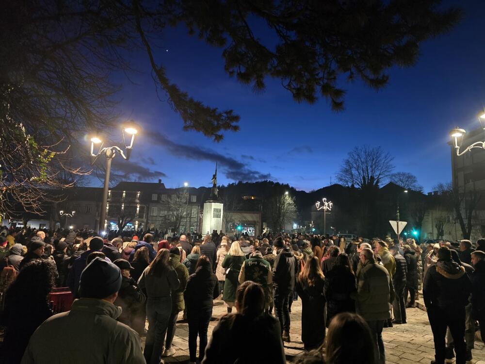 <p>Neformalna grupa studenata "Kamo sjutra?" organizovala je danas okupljanje na Cetinju i protest u Podgorici koji je zakazan za 19:30, povodom tragedije u kojoj je 1. januara u Prijestonici ubijeno 12 osoba</p>