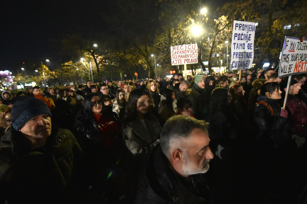 Sa protesta održanog u nedjelju u Podgorici, Foto: Boris Pejović