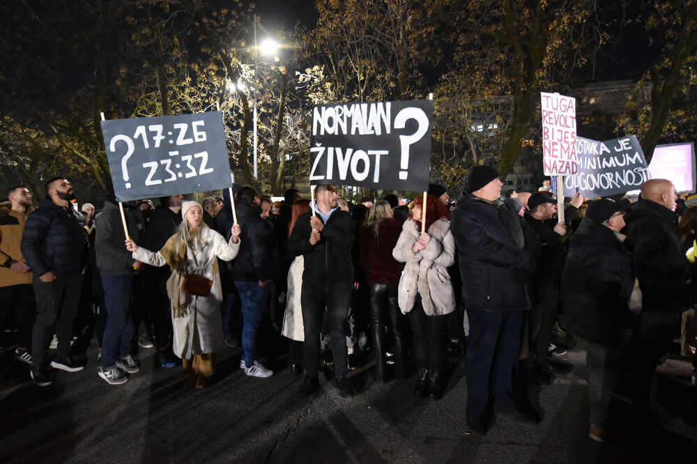 Sa protesta u Podgorici, Foto: Boris Pejović