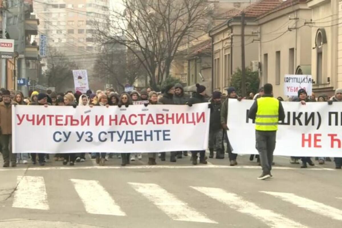 Dio škola u Srbiji obustavio rad, protesti prosvjetara u nekoliko gradova