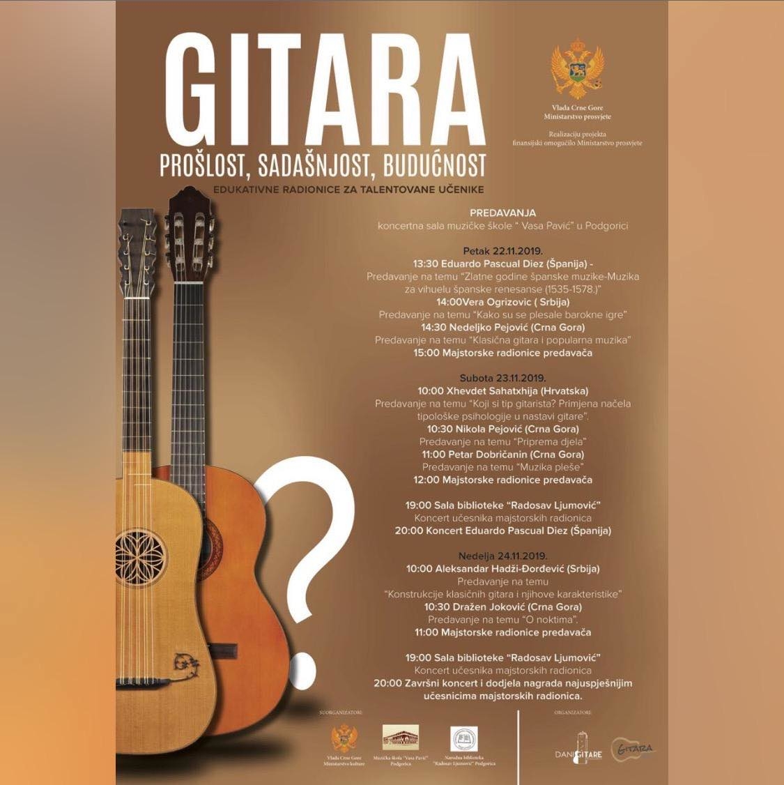 Plakat festivala “Dani gitare u Podgorici”